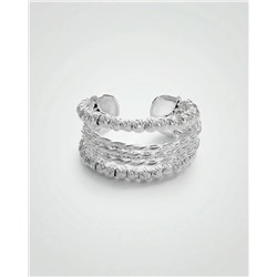 Кольцо с белым серебрением