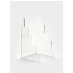 Подставка под ножи 15×15×25 см, 4 места, оргстекло 2 мм, прозрачный