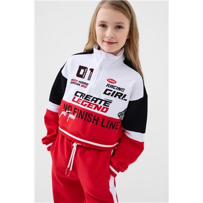 Комплект трикотажный для девочек: толстовка, брюки PLAYTODAY, 1240286