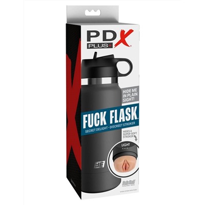 Серый мастурбатор в виде бутылки F*ck Flask