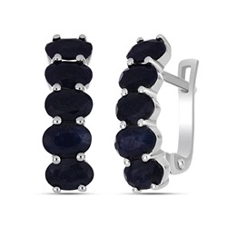 Серьги, сапфир корунд, Аркадия