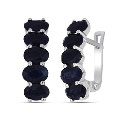 Серьги, сапфир корунд, Аркадия