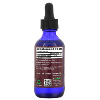 Eidon Mineral Supplements, ионизированные минералы, калий, жидкий концентрат, 60 мл (2 унции)