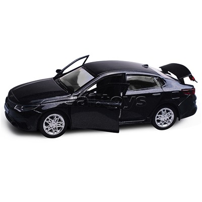 Машина металл KIA OPTIMA длина 12 см, двери, багаж, инерц, черный, в коробке