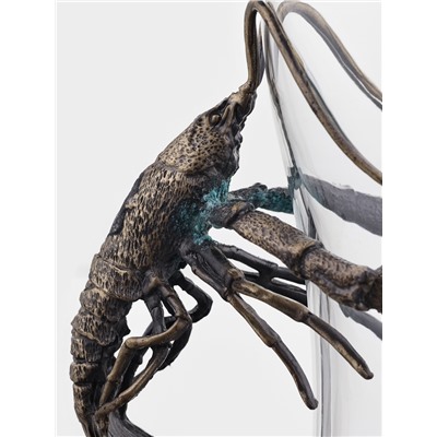 УЦЕНКА Бокал для пива «Рак», 9.2×18.5, мельхиор