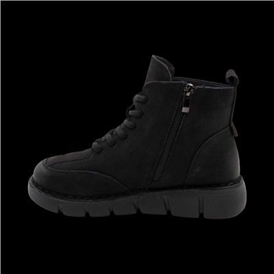 Ботинки из натуральной кожи SE10-1 черные