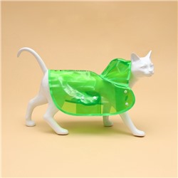 Дождевик для собак, размер XS, зеленый