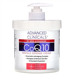 Advanced Clinicals, CoQ10, Wrinkle Defense Cream, 16 oz (454 g)