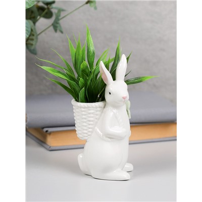 Фигурка Кролик кашпо 14 см / YZ019377 /уп 48/фарфор
