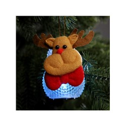 Ёлочная игрушка «Оленёнок», 10 см, от батареек, свечение мульти (RGB)