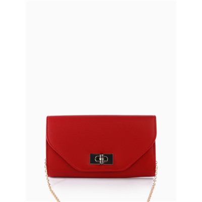 Сумка-клатч женская вечерняя на клапане, на золотистой цепочке, однотонная, бордовая