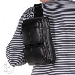 Рюкзак мужской кожаный 2083BSH black Heanbag