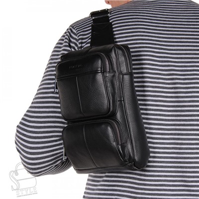 Рюкзак мужской кожаный 2083BSH black Heanbag