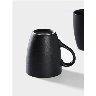 Кружка Magistro Carbon, 380 мл, фарфор, чёрная