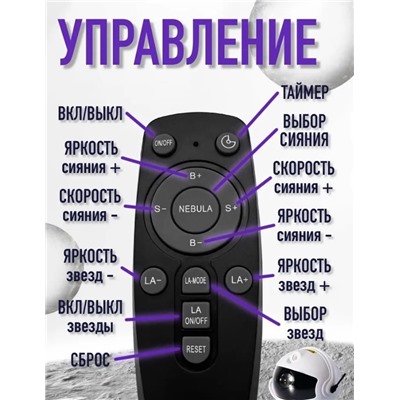 Астронавт лазерный проектор, звездное небо с пультом