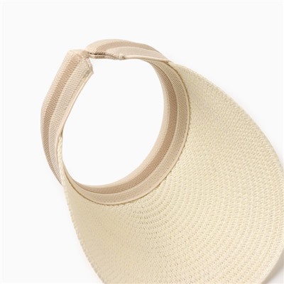 Козырёк плетёный MINAKU, молочный, размер 56-58