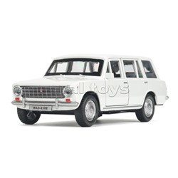 Машина металл Ваз-2102 12 см, (двери, багаж, белый) инер.