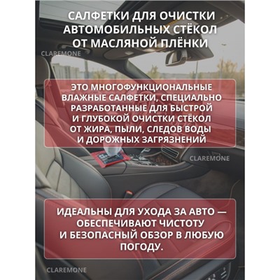 Салфетки влажные для стекла, 10 шт