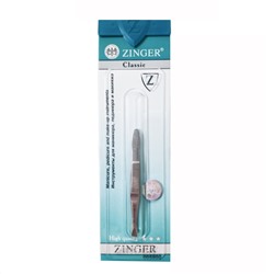 Zinger Пинцет для бровей скошенный / Classic B 162 S, 76-78 мм, серебристый глянцевый 2936