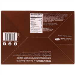 Optimum Nutrition, Протеиновые вафли, шоколадный крем, 9 упаковок, 42 г (1,48 унции) каждая