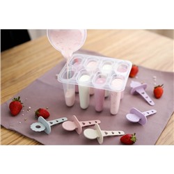 Форма для мороженого Доляна «Леденец», 15×12×12 см, 8 ячеек, прозрачная