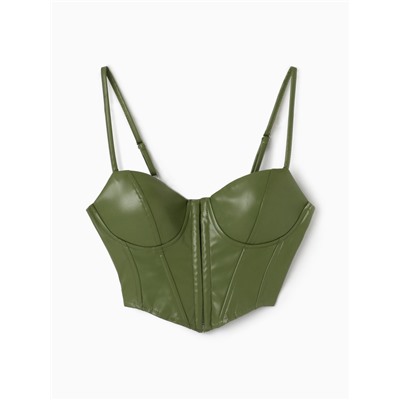 Корсет женский кожаный MIST, размер XS, хаки