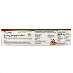 Now Foods, Real Food, спагетти из органической квиноа, 227 г (8 унций)