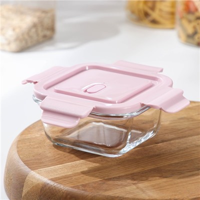 Контейнер Доляна Cook and Freeze, 300 мл, 12×6 см, с крышкой, жаропрочное стекло, МИКС