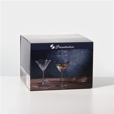Бокалы для мартини Paşabahçe Elysia, 220 мл, набор 4 шт., стекло, прозрачные