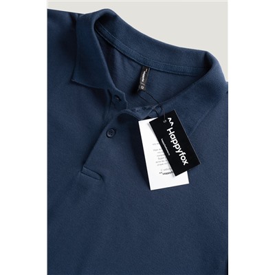 Мужской базовый лонгслив-поло Happyfox