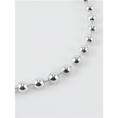 Бусы на нитях, 7.5 мм, 9±1 м, цвет серебряный