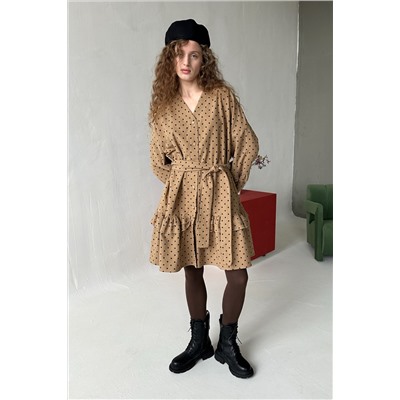 Платье женское  COSY076/02/Бежевый, черный