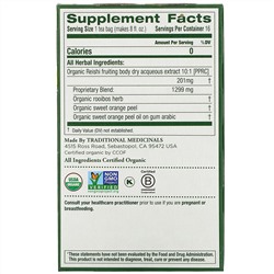Traditional Medicinals, Organic Reishi Mushroom with Rooibos & Orange Peel, Caffeine Free, 16 Wrapped Tea Bags, .85 oz (24 g)