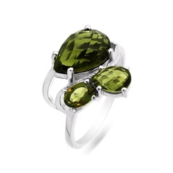 Кольцо из серебра оливковая шпинель, Феруччо