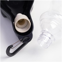 Поилка прогулочная, 300 мл, фигурная, с мягким носиком, чёрная