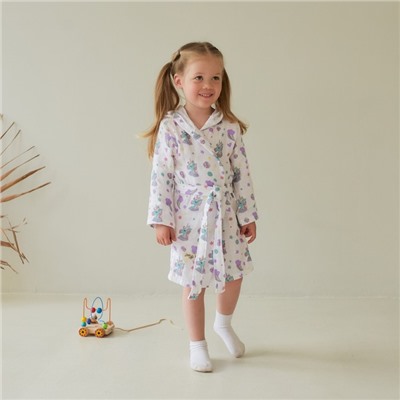 Халат детский муслиновый LoveLife «Единороги» (3 года, рост 98-104 см) 100% хлопок, 235 г/м²