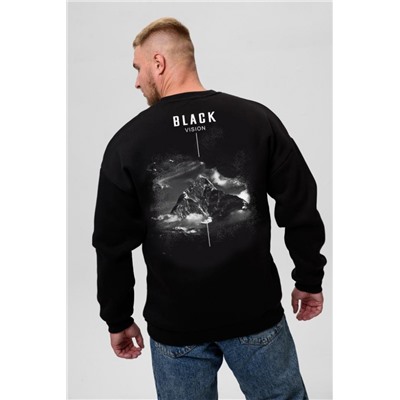 8559 свитшот мужской (Черный_горы)