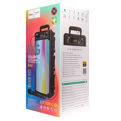 Портативная акустика напольная Hoco BS52 Billowing 20W, микрофон (black)