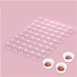 Форма для шоколада и конфет из 2-х частей «Конфеты», 31.5×21 см, 54 ячейки 3×1.5 см, цвет прозрачный