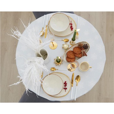 Скатерть новогодняя «Этель» Forest animals, d=150 см ±3 см с ГМВО, 100% хлопок, саржа 190 г/м²