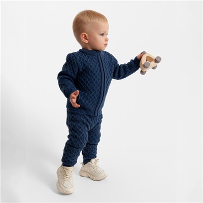 Брюки детские вязаные MINAKU: Knitwear collection, рост 74-80 см, синие