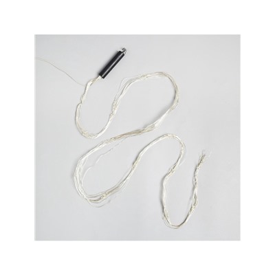 Гирлянда «Конский хвост» 10 нитей по 1.5 м, IP20, серебристая нить, 150 LED, свечение тёплое белое, 12 В