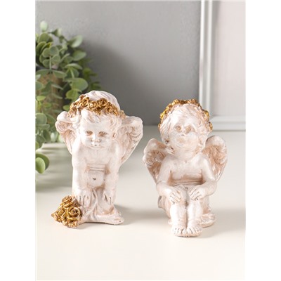 Фигурка полистоун «Ангелочки целуются», 16×17×10 см