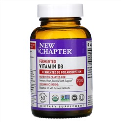 New Chapter, Fermented Vitamin D3, 60 Vegan Tablets