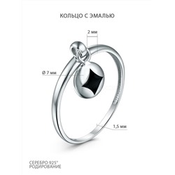 Серьги из серебра с эмалью родированные (2 в 1) С5654р