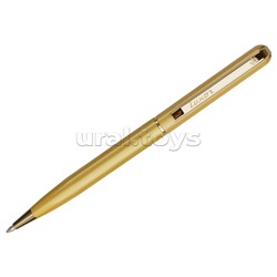 Ручка шариковая Luxor "Ellan" синяя, 1,0мм, корпус серебро/золото, поворотный механизм, футляр 210026