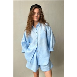 Костюм лён  SET019/17/Нимбовое облако