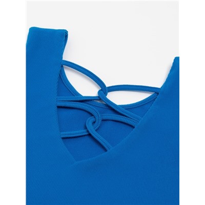 Топ с сеткой женский MINAKU: Casual Collection, электрик, размер 46