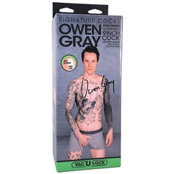 Телесный фаллоимитатор с мошонкой на съемной присоске Owen Gray Signature Cocks - 23,5 см.