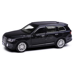 Машина металл Аурус Комендант 12,5 см, (двери, багаж, черный) инерц, в коробке